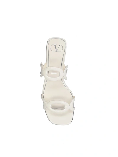 Shop Valentino Garavani Sandals In Ivory/transparent