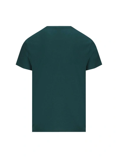 Shop Valentino T-shirt And Polo Shirt In Green/pink Pp