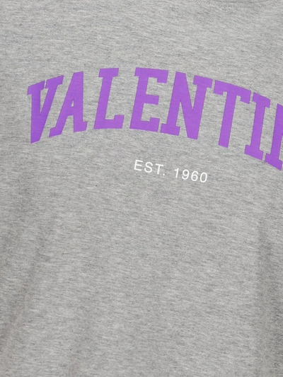 Shop Valentino T-shirt And Polo Shirt In Gray/purple