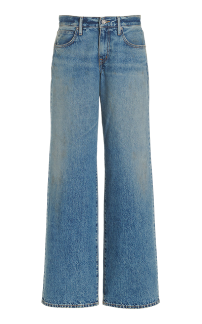 Shop Slvrlake Mica Mid-rise Wide-leg Jeans In Blue