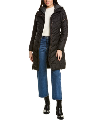 Shop Andrew Marc Marc New York Odessa Jersey Trimmed Quilts Coat
