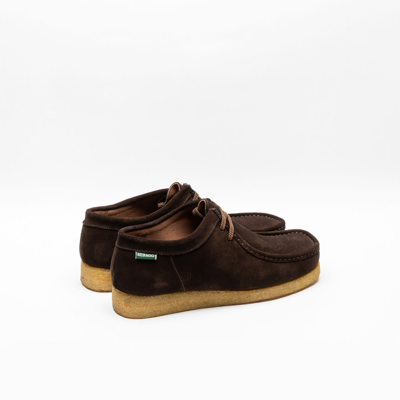 Shop Sebago Brown Gum Suede Derby Shoe In Marrone