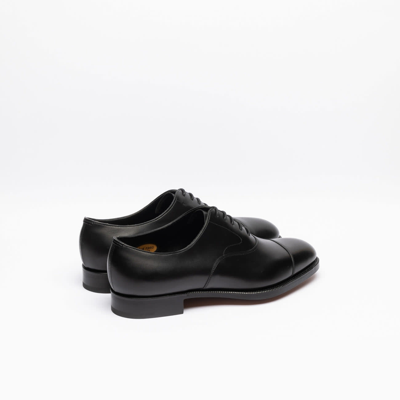 Shop Edward Green Chelsea Black Calf Oxford Shoe In Nero