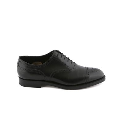 Shop Edward Green Cadogan Black Calf Oxford Shoe In Nero