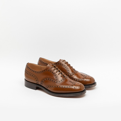 Shop Church's Burwood 81 Sandalwood Polishbinder Full Brogue Oxford Shoe In Cuoio