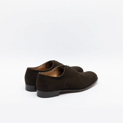 Shop Cheaney Bitter Chocolate Suede Shoe In Marrone