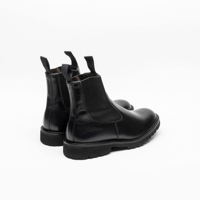 Shop Tricker's Black Olivvia Calf Chelsea Boots In Nero