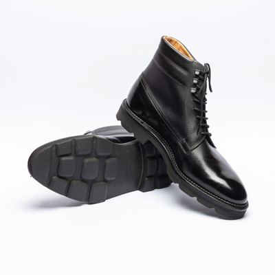 Shop John Lobb Alder Pd Black Museum Caviar Calf Derby Boot In Nero