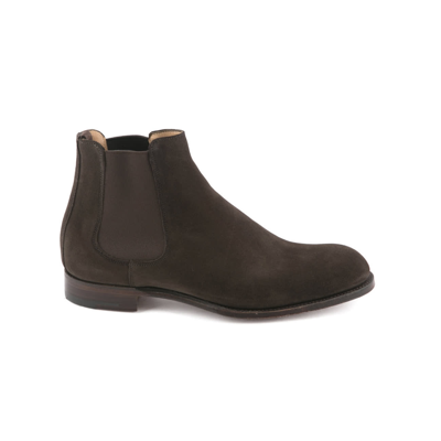Shop Cheaney Dark Brown Pony Suede Boot In Marrone