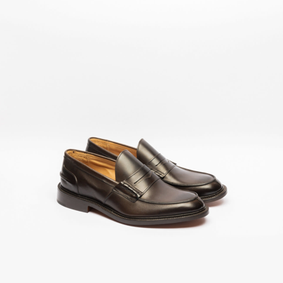 Shop Tricker's Espresso Burnished Calf Loafer In Marrone