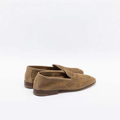 Shop Edward Green Polperro Sand Baby Calf Unlined Loafer In Sabbia