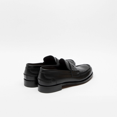 Shop Cheaney Dover Ef Black Softee Calf Penny Loafer In Nero