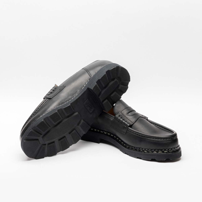 Shop Paraboot Reims Marche Black Leather Loafer