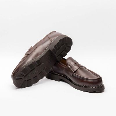 Shop Paraboot Brown Calf Loafer In Marrone