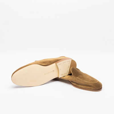 Shop Edward Green Camel Baby Calf Unlined Loafer In Sabbia
