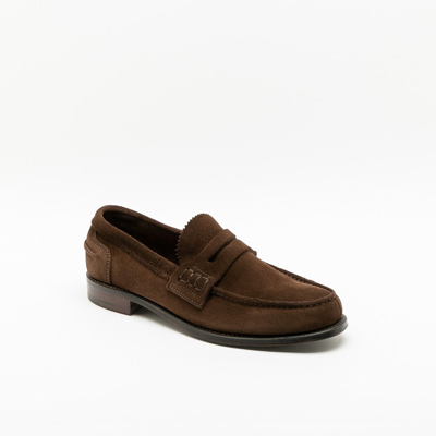 Shop Cheaney Plough Suede Loafer In Marrone