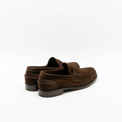 Shop Cheaney Plough Suede Loafer In Marrone