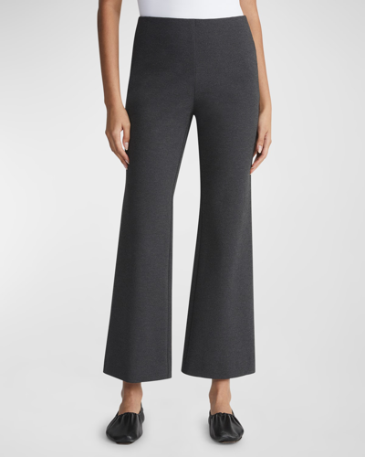 Shop Lafayette 148 Regenerated Punto Milano Gates Ankle Flare Pull-on Pant In Smoke
