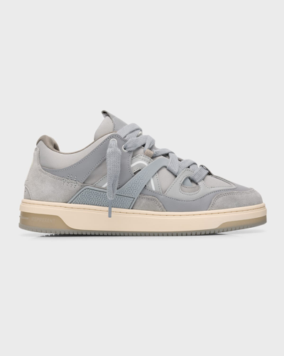 Shop Represent Men's Bully Chunky Low-top Sneakers In Grey/off White