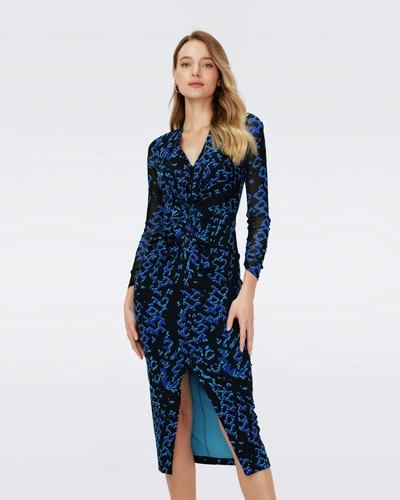 Shop Diane Von Furstenberg Dvf In Folded Chain Blue