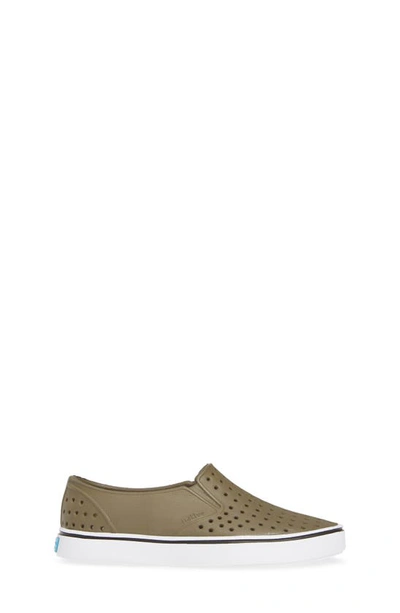 Native Shoes Miles Slip-on Sneaker In Utility Green/ Shell White