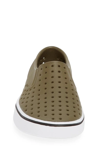 Native Shoes Miles Slip-on Sneaker In Utility Green/ Shell White