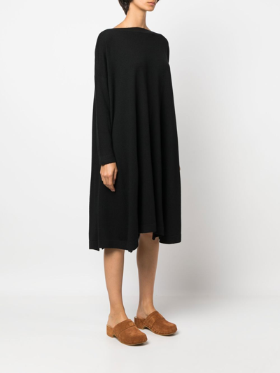 Shop Daniela Gregis Oversized Wool Short Dress In Black