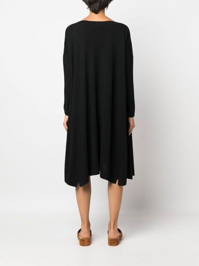 Shop Daniela Gregis Oversized Wool Short Dress In Black