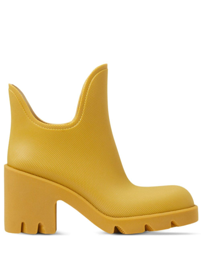 Shop Burberry Marsh Rubber Boots In Yellow