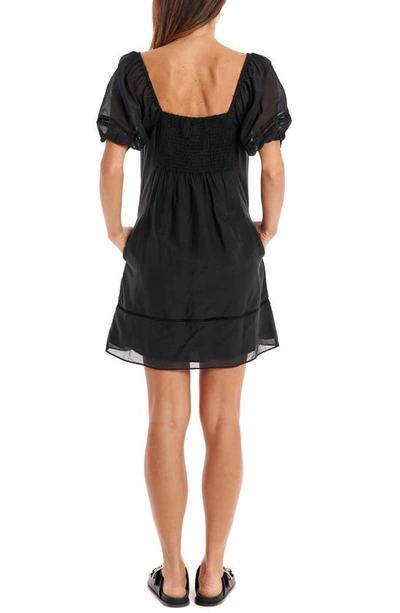 Shop La Ligne Chiffon Dress In Black