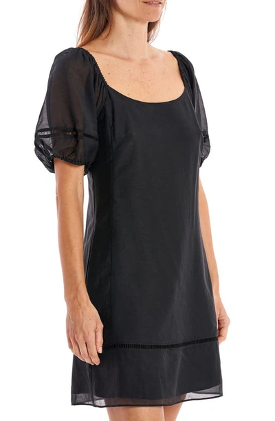 Shop La Ligne Chiffon Dress In Black