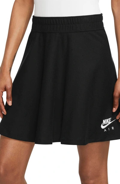 Shop Nike Air Piqué Skirt In Black/white