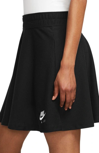 Shop Nike Air Piqué Skirt In Black/white