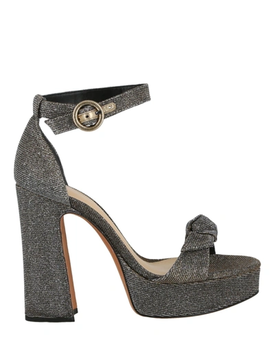 Shop Alexandre Birman Clarita Curve Heel Sandals In Grey