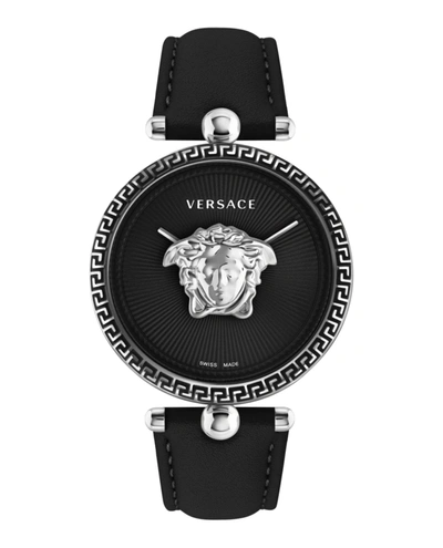 Shop Versace Palazzo Empire Strap Watch In Silver