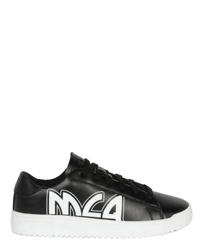 Shop Mcq By Alexander Mcqueen Logo Print Low-top Sneakers In Black