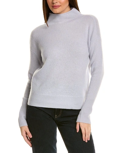 Shop Philosophy Slouchy Funnel Neck Cashmere Sweater In Blue
