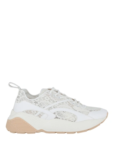 Shop Stella Mccartney Eclypse Lace Low-top Sneakers In White
