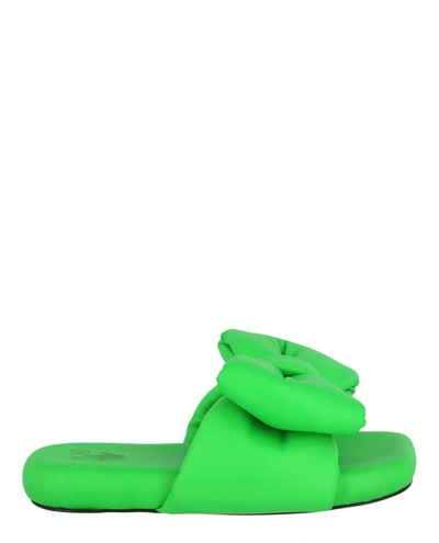 Shop Off-white Nappa Extra Padded Slipper In Green