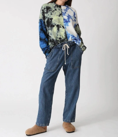 Shop Electric & Rose Bhodi Sweatshirt In Chartreuse / Sapphire / Sage In Multi