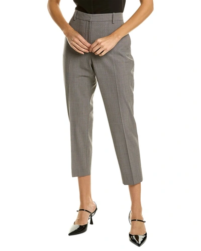 Shop Theory Treeca 2 Wool-blend Pant In Grey