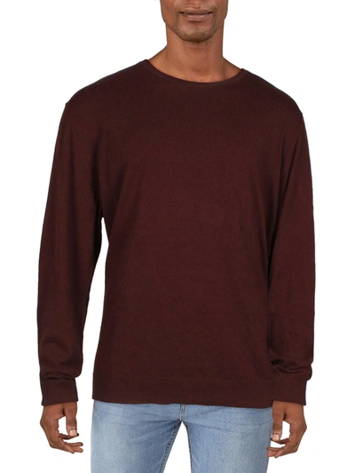 Shop Alfani Mens Heather Crewneck Sweater In Multi