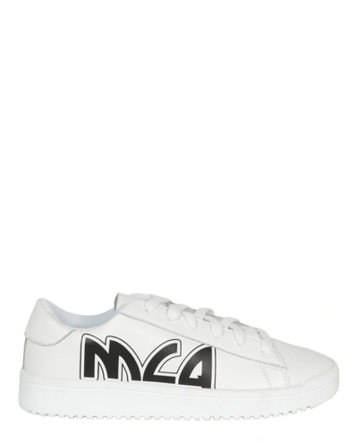 Shop Mcq By Alexander Mcqueen Logo Print Low-top Sneakers In White