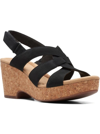 Shop Clarks Giselle Beach Womens Open Toe Slip On Wedge Sandals In Multi