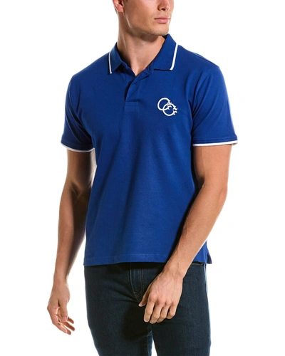 Shop Cavalli Class Tipped Polo Shirt In Blue