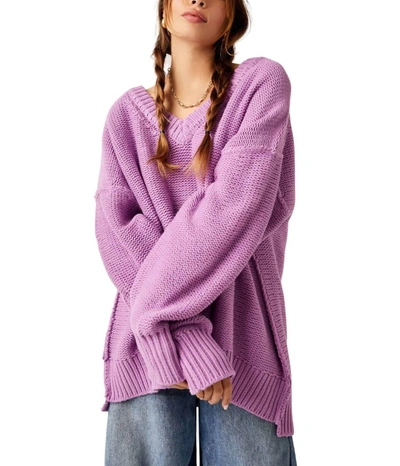 Shop Free People Alli V Neck In Iris Orchid In Multi