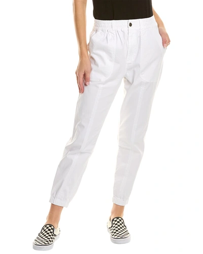 Shop Michael Stars Sunny Mid-rise Tapered Pant In White