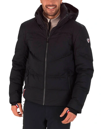 Shop Rossignol Signature Merino Wool-blend Down Jacket In Black