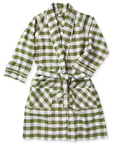Shop Serena & Lily Hyannis Linen Robe In Multi