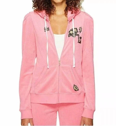 Shop Juicy Couture Black Label Venice Beach Puff Sleeves Jacket In Pink